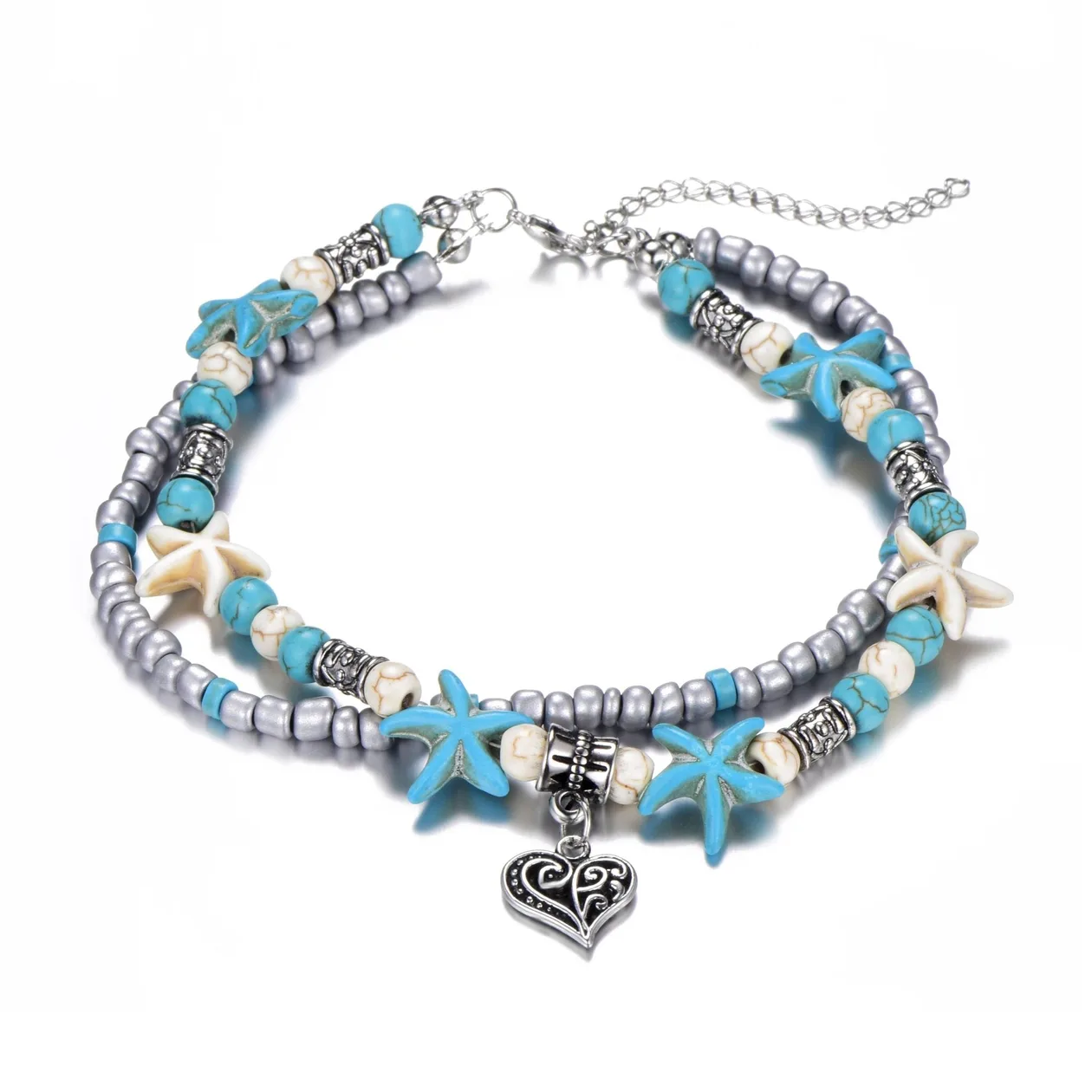 Synthetic Turquoise Beach Anklet: the shop's own photo