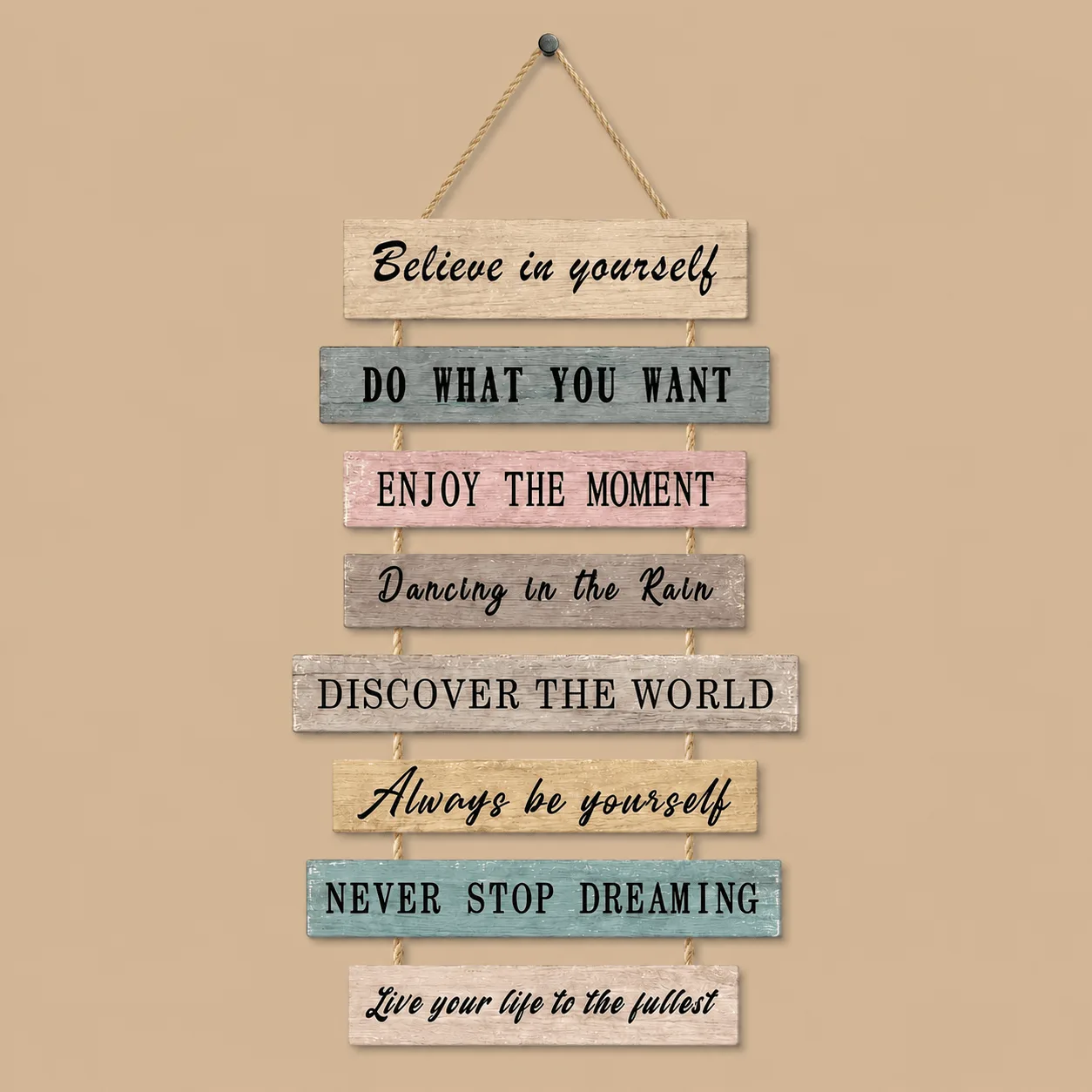 Inspirational Phrase Wooden Sign: the shop's own photo