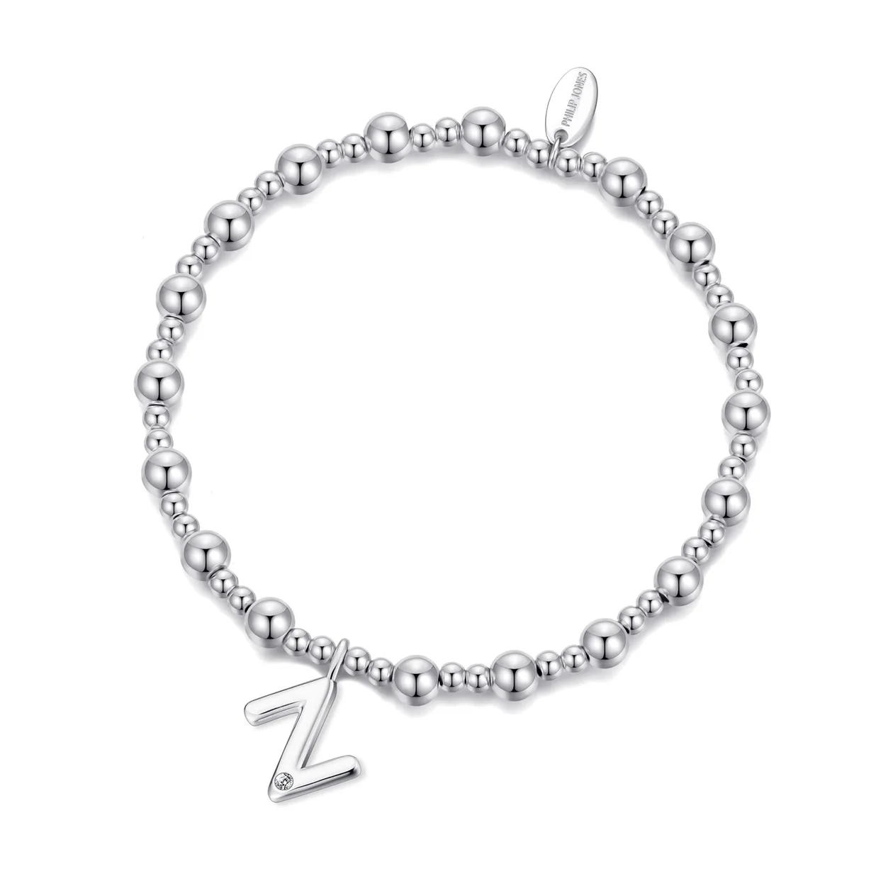 Letter Z Initial Stretch Bracelet Created with Zircondia® Crystals: the shop's own photo
