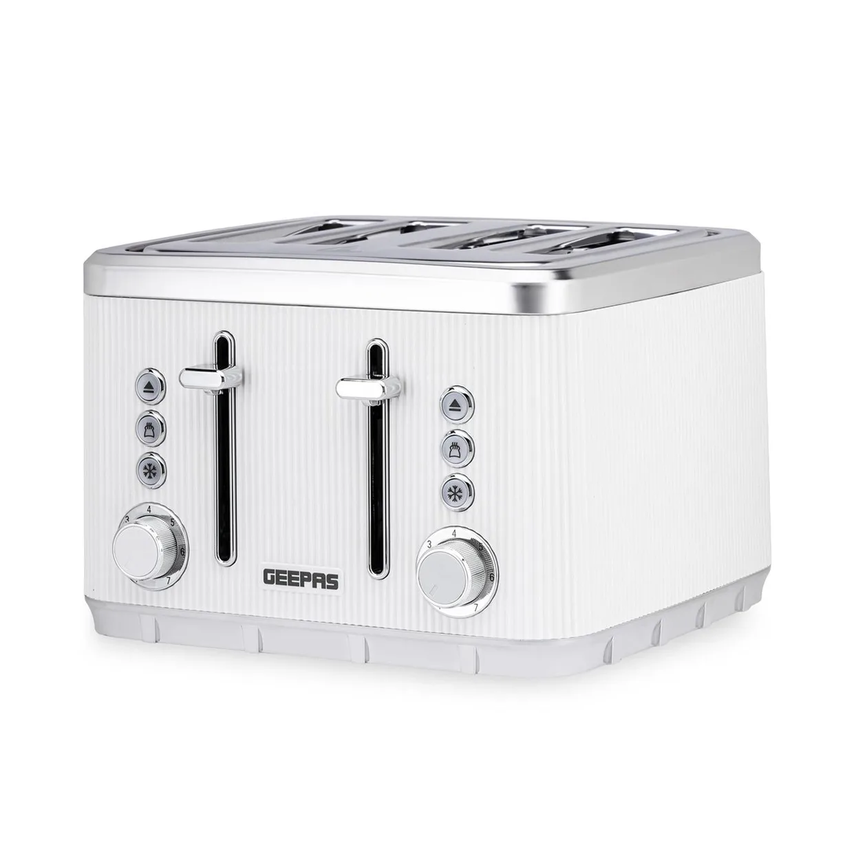 4 Slice Toaster 7 Browning Defrost Reheat Function 1860W Arcus White: the shop's own photo