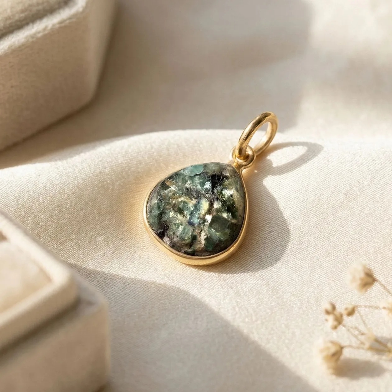 Gold Vermeil Emerald May Birthstone Charm: the shop's own photo