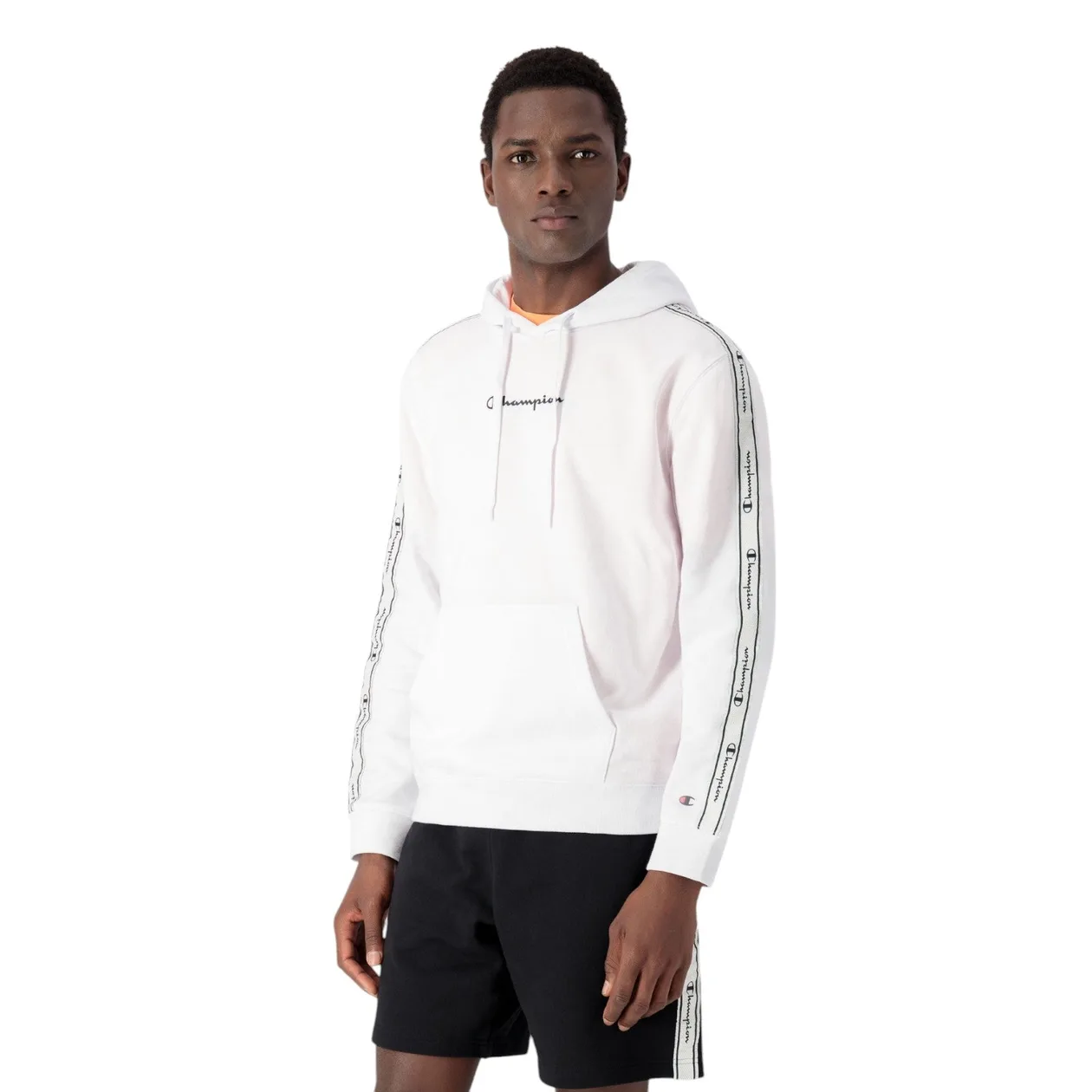 Champion Tapered Logo Hoodie - White | Size: M: the shop's own photo