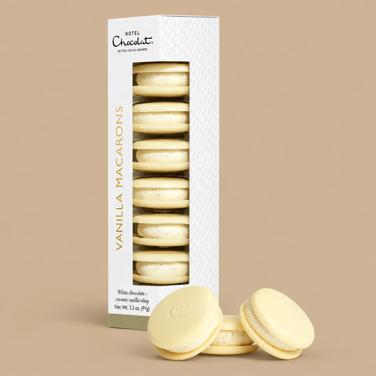 Hotel Chocolat Vanilla White Chocolate Macarons: the shop's own photo