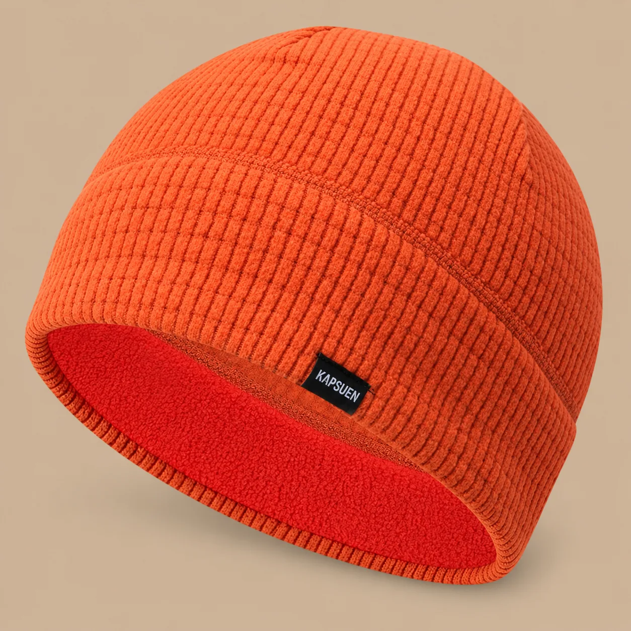 Fleece Beanie Hat - Orange: the shop's own photo