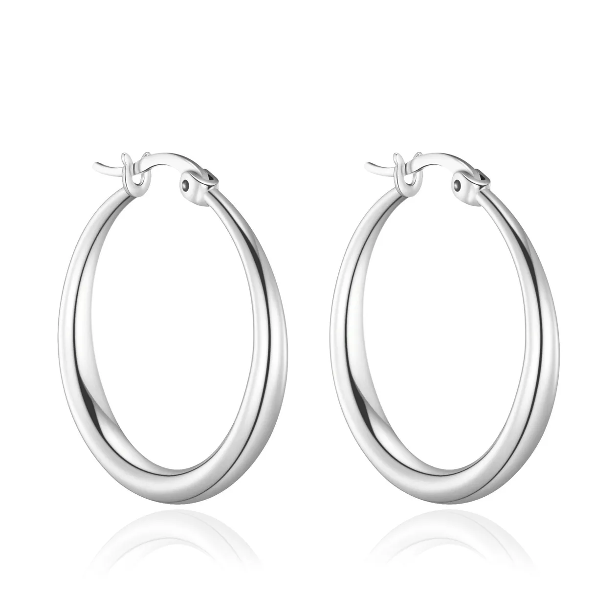 Silver Plated 25mm Hoop Earrings: the shop's own photo