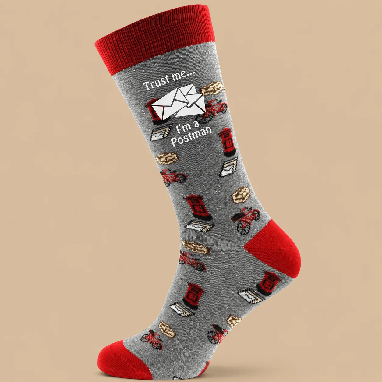 "Trust Me I'm A Postman" Socks: the shop's own photo