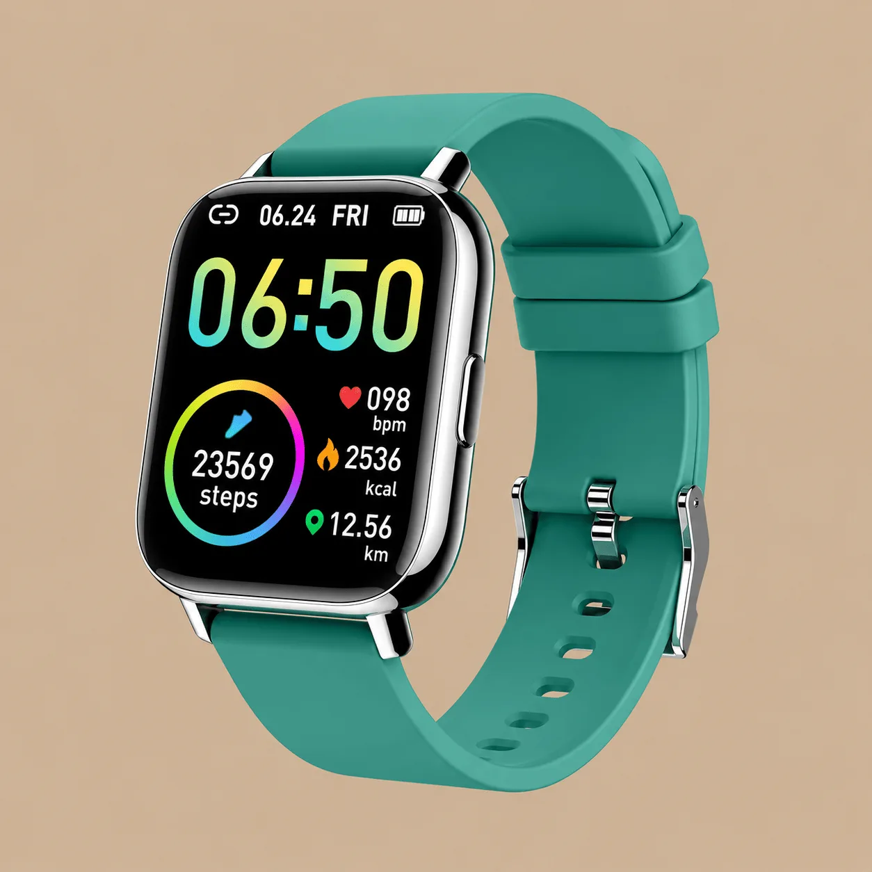 Motast Smart Watch & Fitness Tracker, Cyan: the shop's own photo