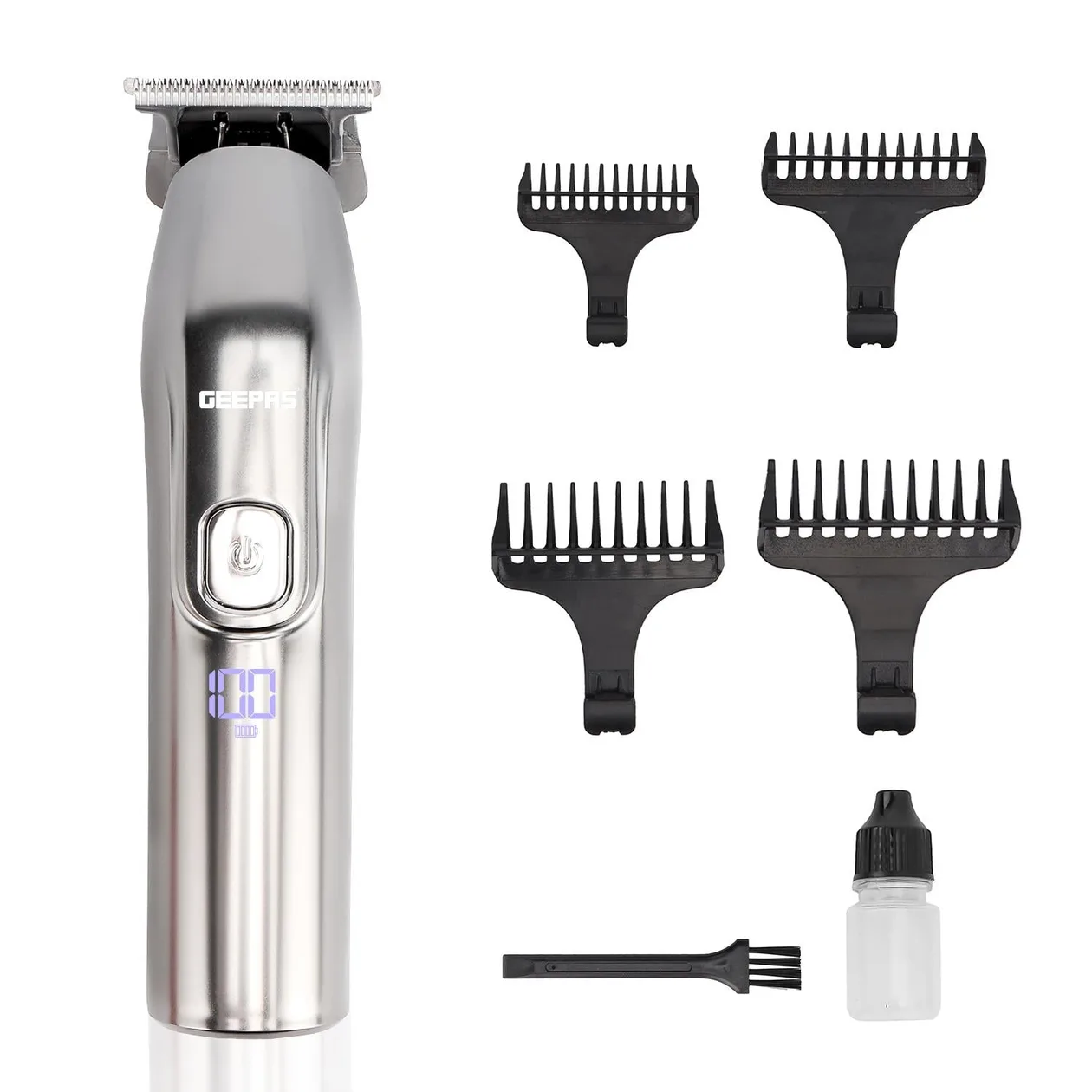Brushed Stainless Steel Electric Rechargeable Beard Trimmer: the shop's own photo