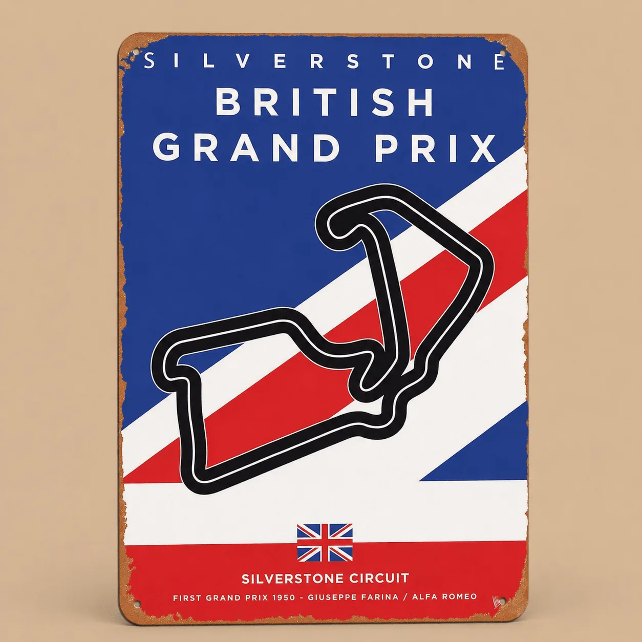 Britain Grand Prix F1 Metal Sign: the shop's own photo