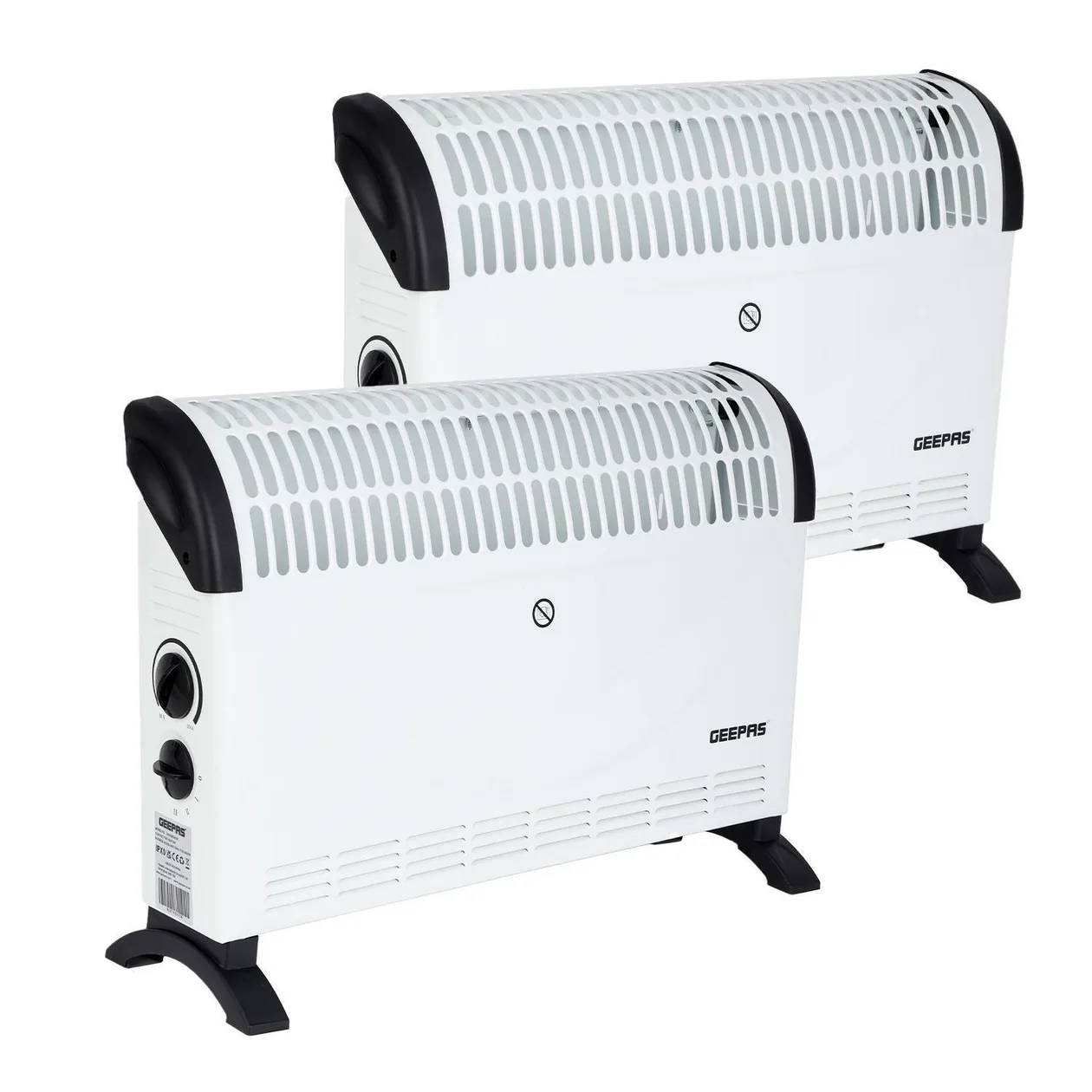 2-Pack White Freestanding Electric Convector Heaters 2000W: the shop's own photo