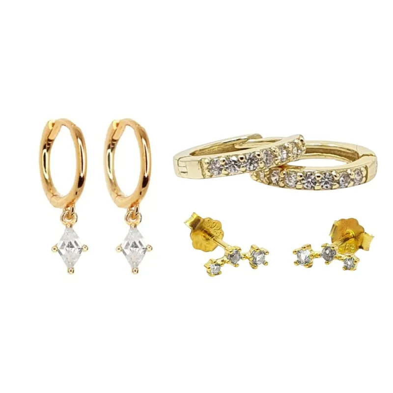 Diamond April Birthstone Earrings Gift Set For Her: the shop's own photo