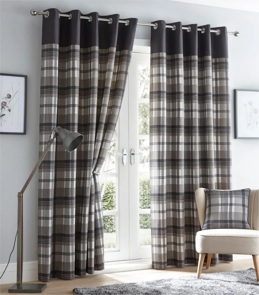 Orleans Charcoal Curtains - 46" x 54": the shop's own photo
