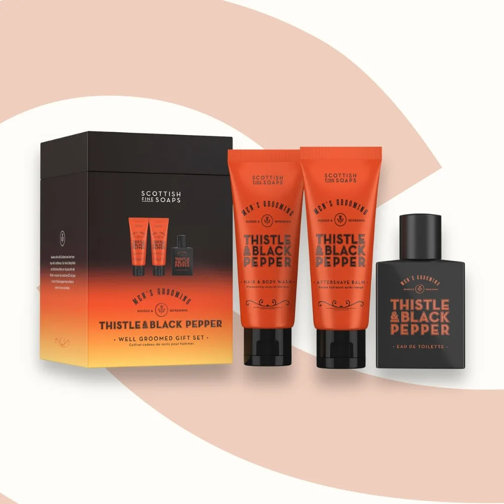 Thistle & Black Pepper Well Groomed Gift Set: the shop's own photo