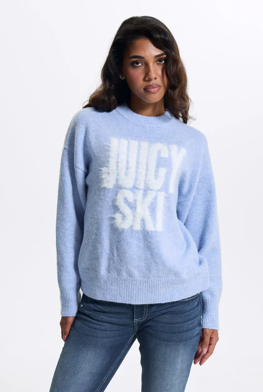 Powder Blue Juicy Ski Knit Jumper - L / Blue: the shop's own photo