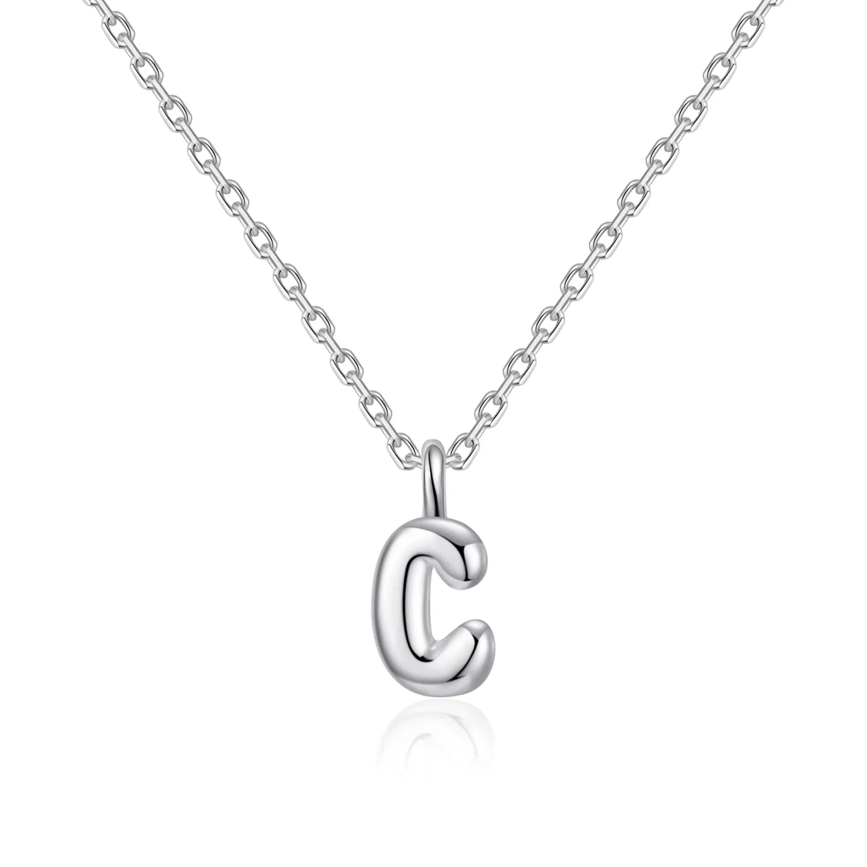Kid's Sterling Silver Letter C Initial Necklace: the shop's own photo