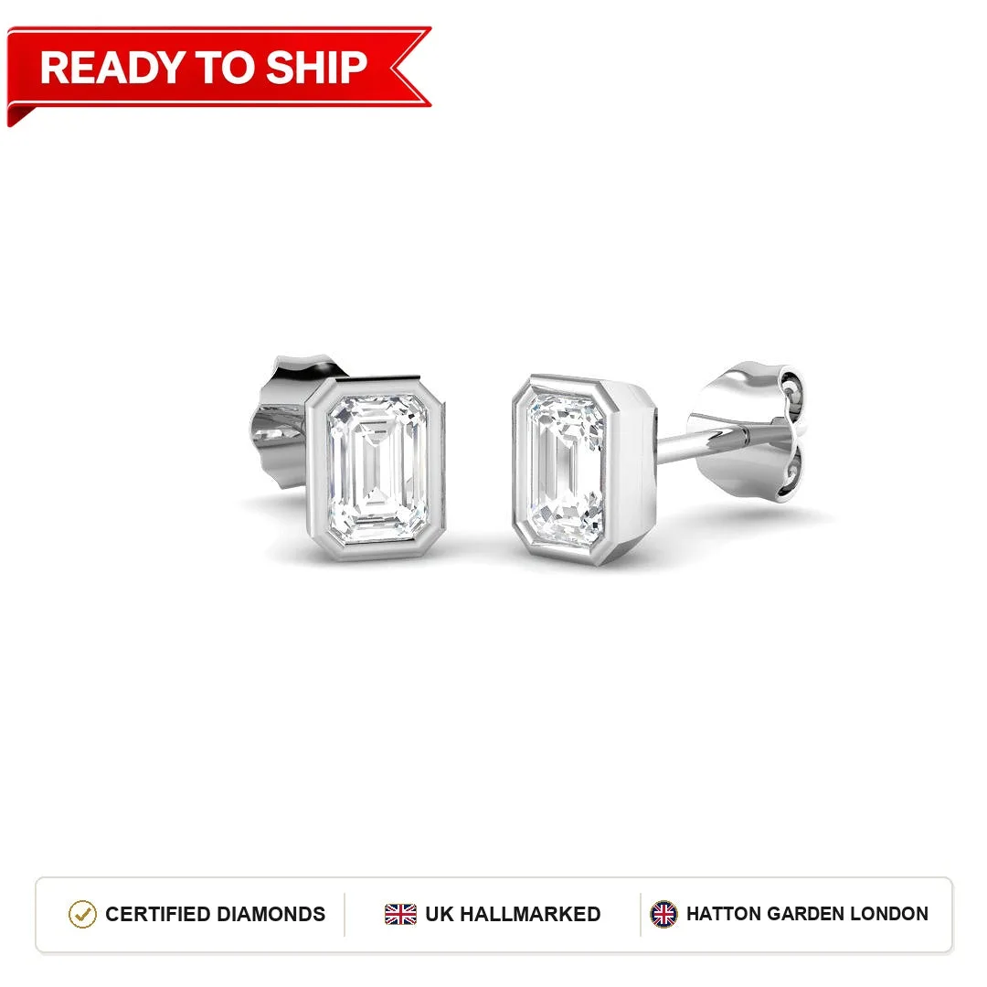 0.9 Carat D-E/VS Lab Grown Diamond Stud Earring 9k White Gold Ready To Ship: the shop's own photo