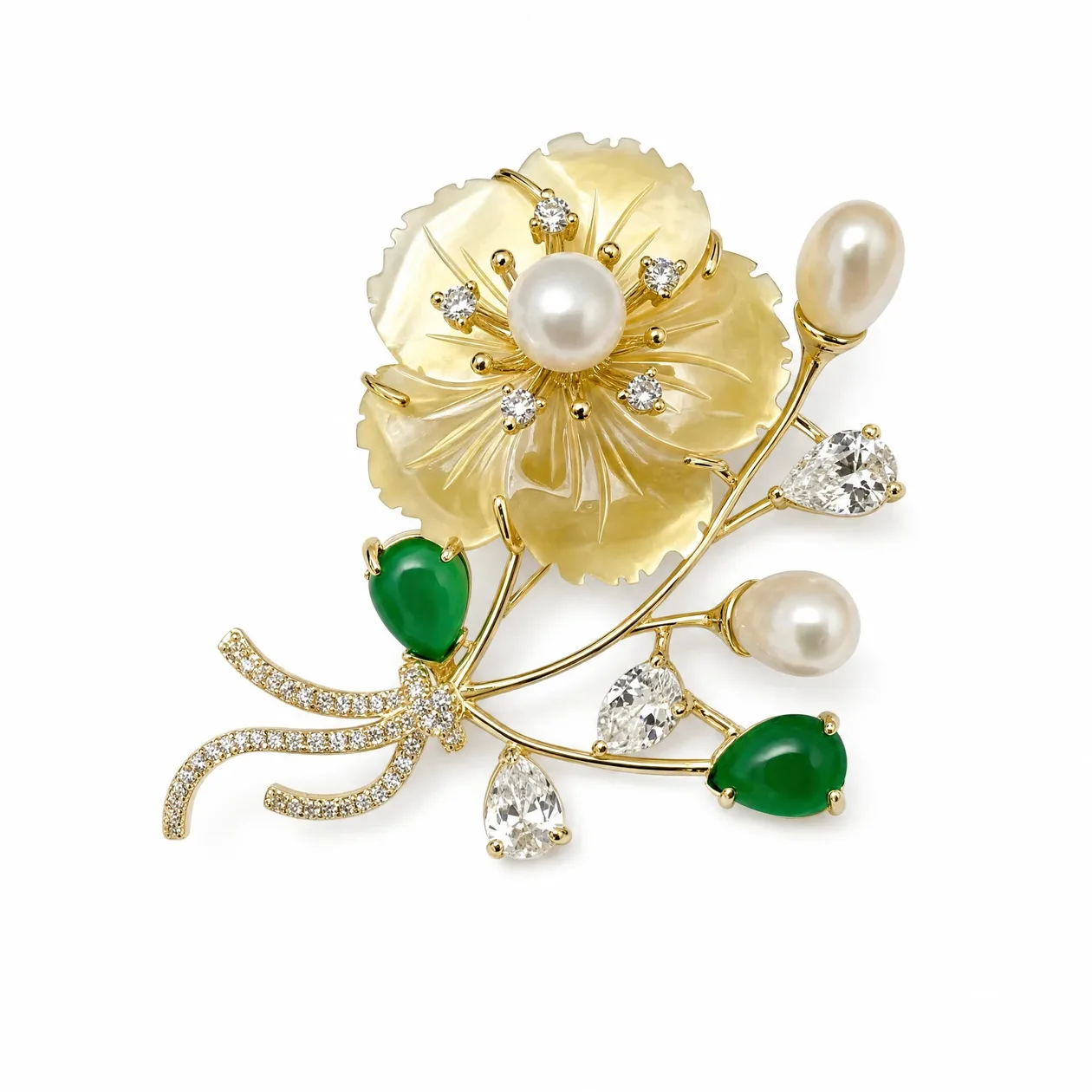 Mother of Pearl Floral Bouquet Brooch: the shop's own photo