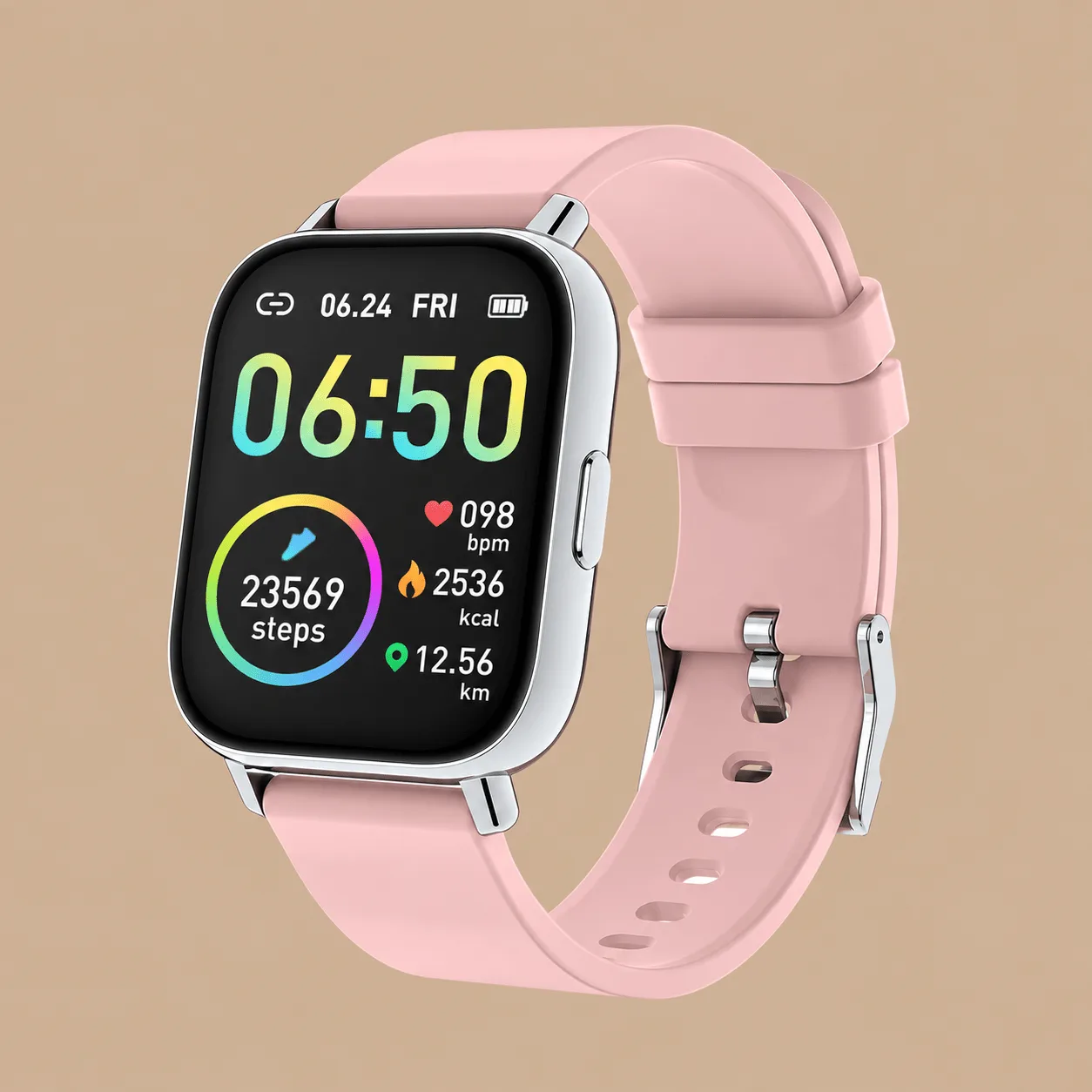 Motast Smart Watch & Fitness Tracker, Dark Pink: the shop's own photo