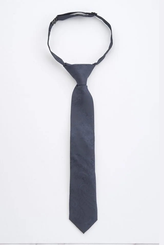 Junior Navy Paisley Tie: the shop's own photo