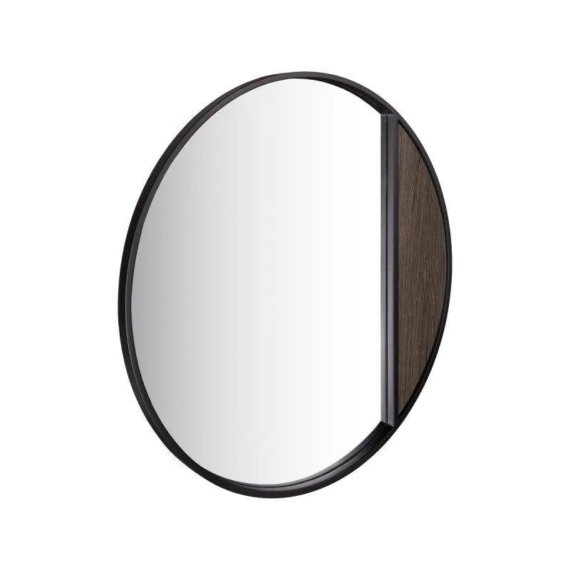 Dar Wisebuys Rasmus Mirror in Mocha Veneer and Matt Black 50cm: the shop's own photo