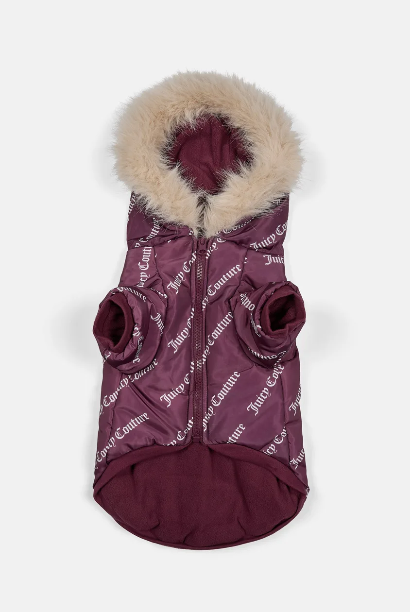 Winetasting Pet Puffer Jacket - L / Burgundy: the shop's own photo