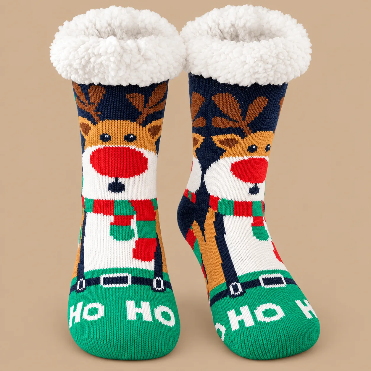 Unisex Reindeer Slipper Socks: the shop's own photo