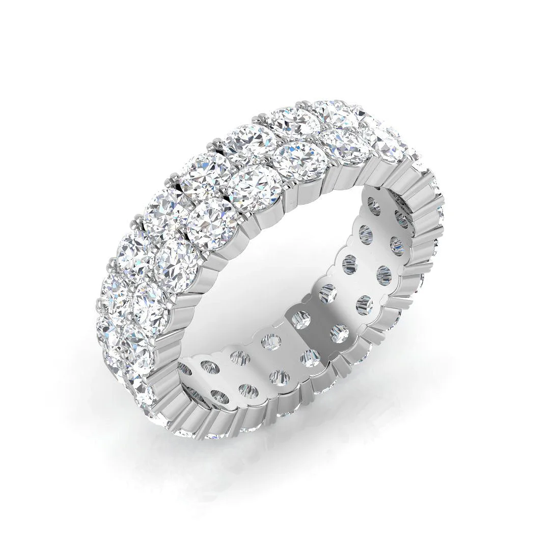 2.00 to 4.00ct Lab-Grown Round Cut D/VVS Diamond Honey Comb Set Full Eternity Ring. - 18k Yellow Gold / 2.00 Carat: the shop's own photo