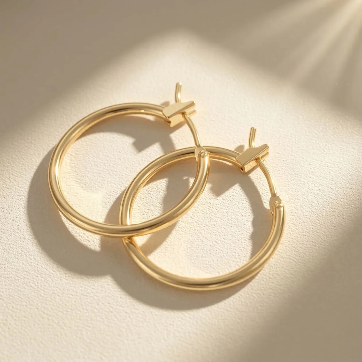 18ct Gold Filled Small Plain Hoop Earrings: the shop's own photo