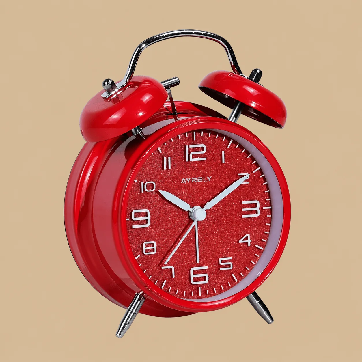 AYRELY Red Retro Twin Bell Alarm Clock: the shop's own photo