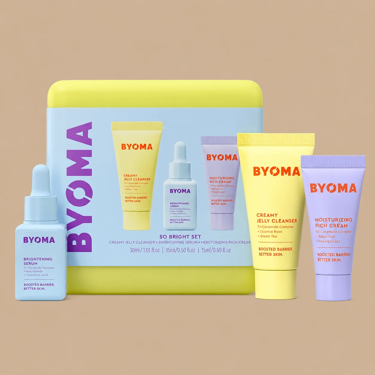 BYOMA So Bright Travel Set: the shop's own photo