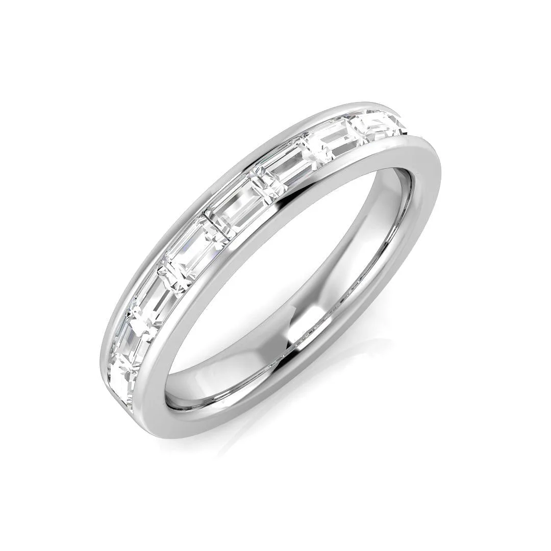 0.30-0.80ct Lab-Grown D/VVS Baguette Cut Diamond Half Eternity Ring. - 18k Yellow Gold / 0.40 Carat: the shop's own photo