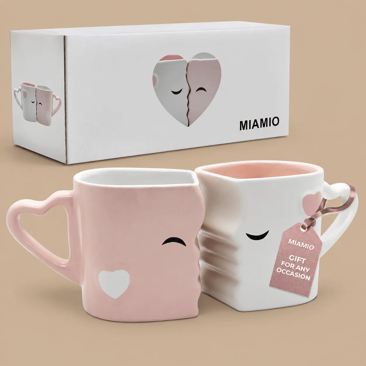 Ceramic Kiss Coffee Mugs, Set of 2: the shop's own photo