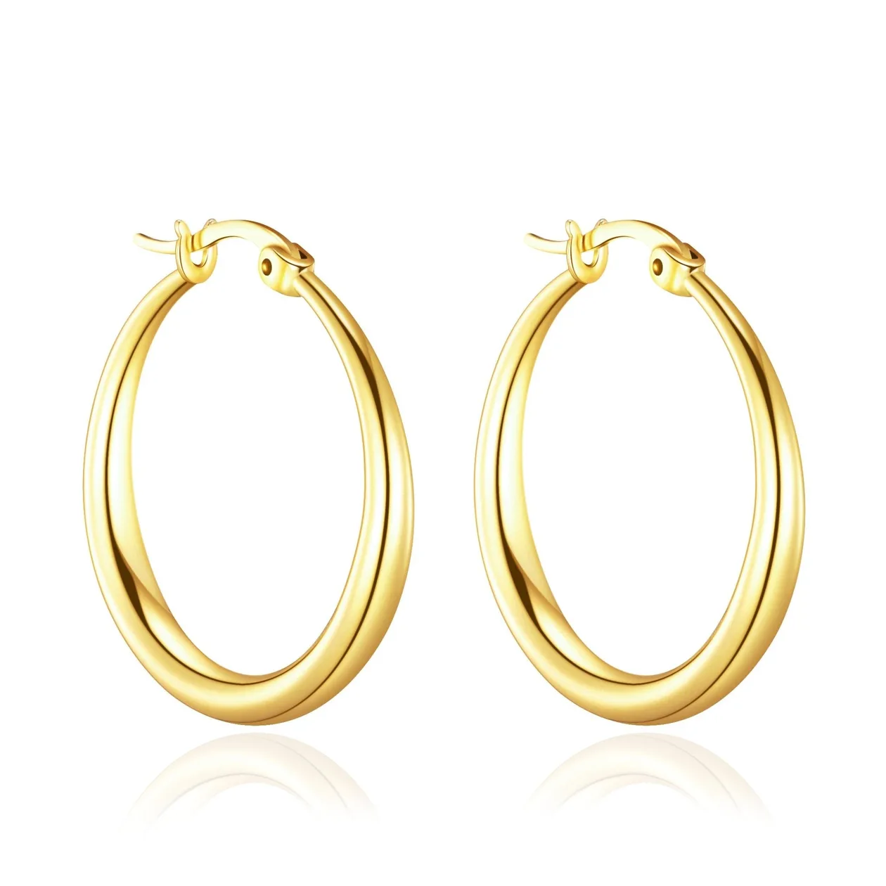 18k Gold Plated 25mm Hoop Earrings: the shop's own photo