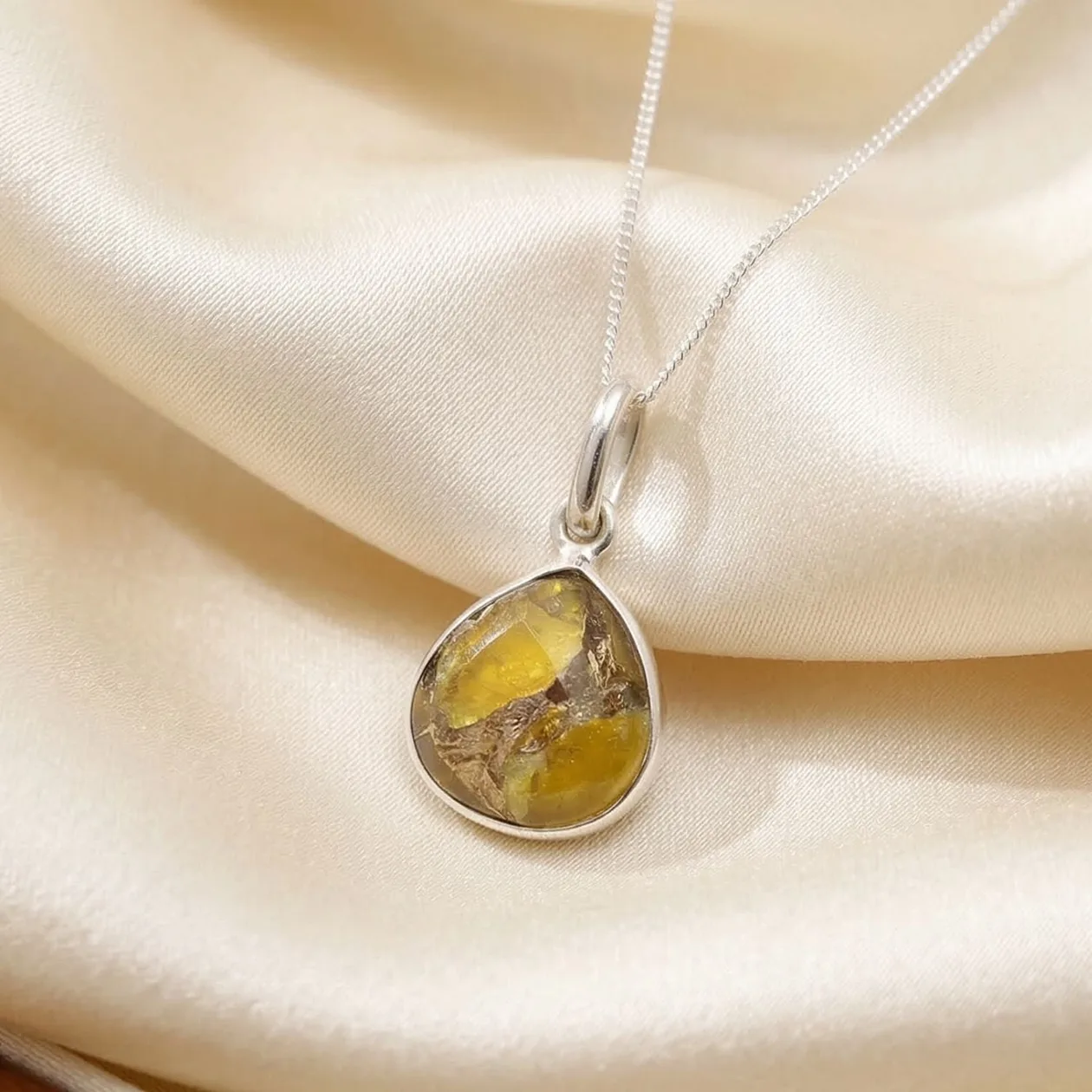 Citrine November Birthstone Sterling Silver Necklace: the shop's own photo
