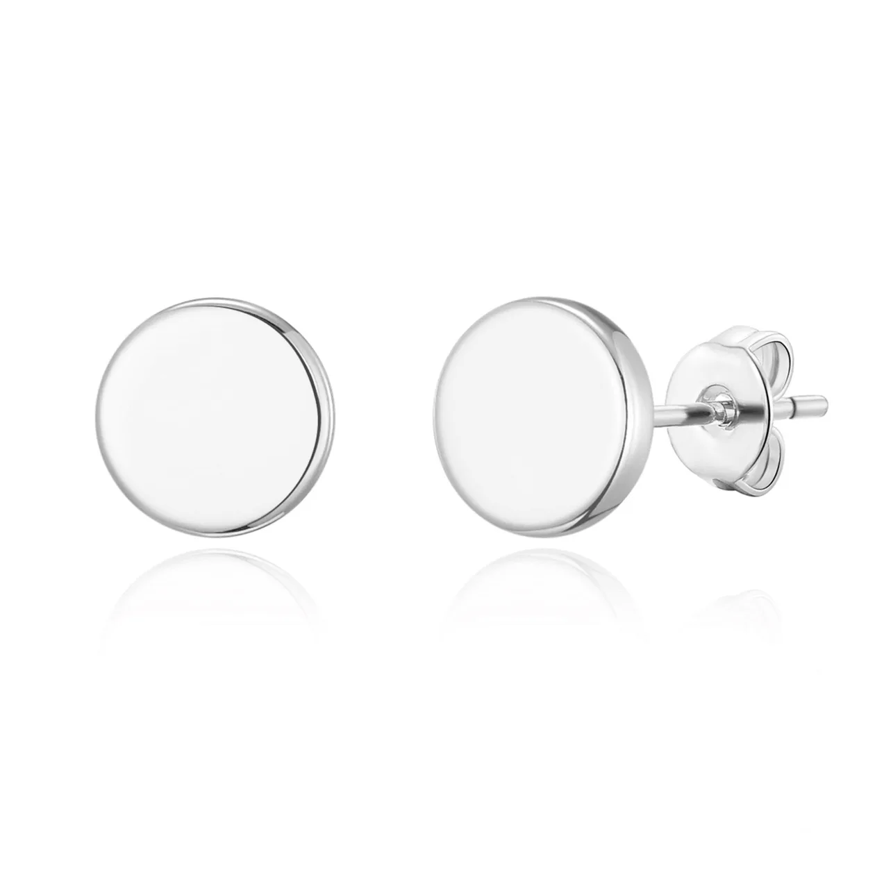 Silver Plated Round Dot Stud Earrings: the shop's own photo