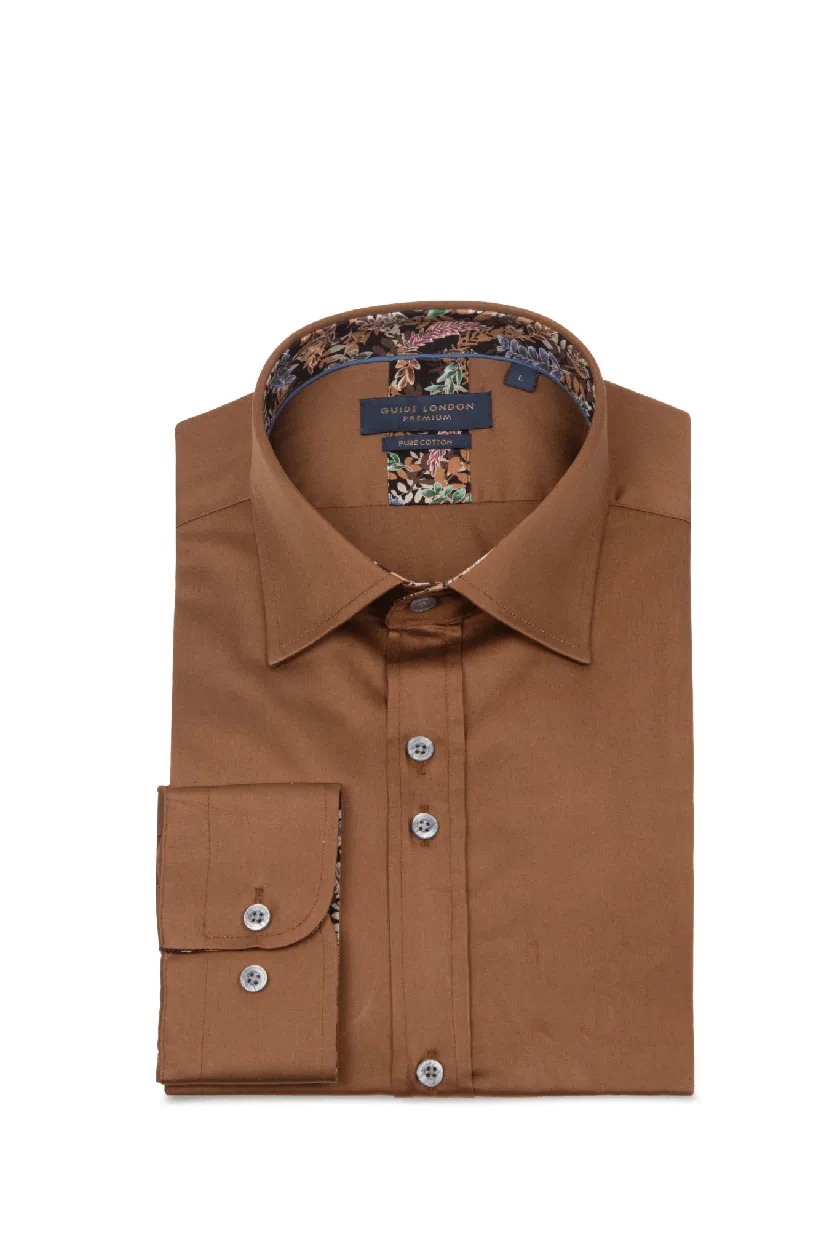 Long Sleeve Cotton Tan Shirt: the shop's own photo