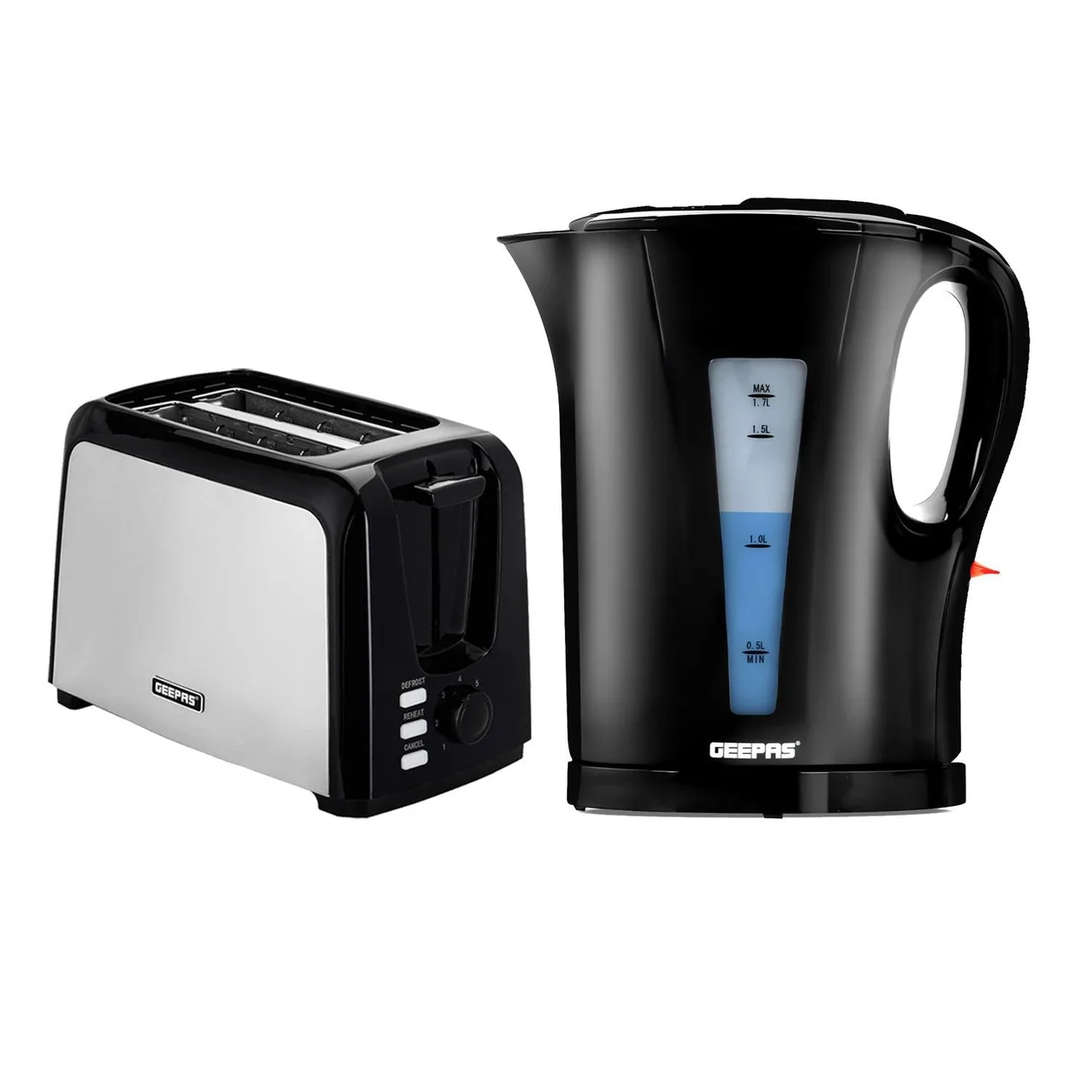 2 Slice Bread Toaster & 1.7L 2200W Electric Kettle Set: the shop's own photo