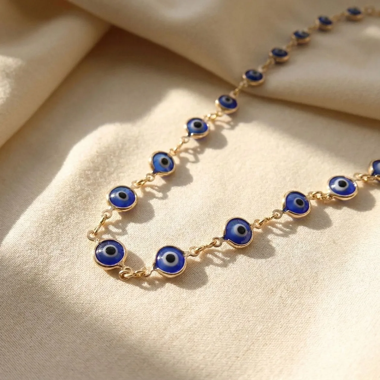 Evil Eye Charm Gold Plated Protection Necklace: the shop's own photo