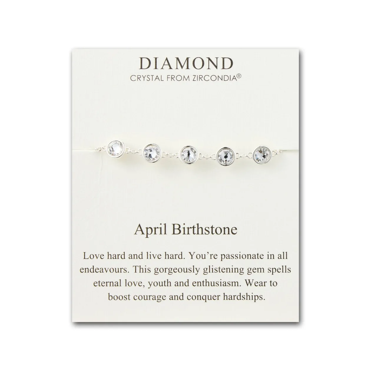 April Birthstone Bracelet Created with Diamond Zircondia® Crystals: the shop's own photo