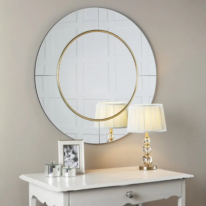 Laura Ashley Maya Round Mirror With Mottled Bronze Band: the shop's own photo