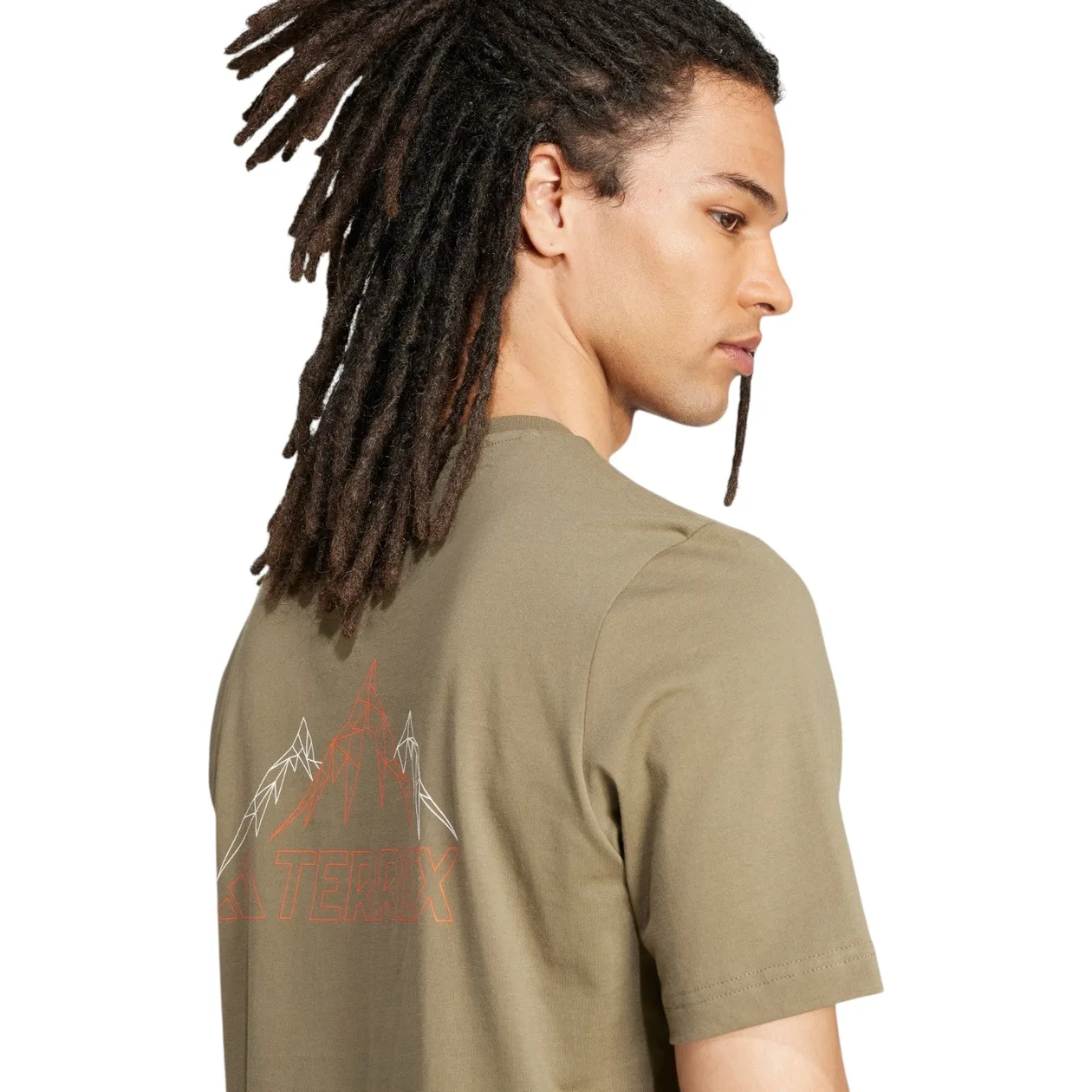 adidas Terrex Mountain Graphic T-Shirt - Green | Size: S: the shop's own photo