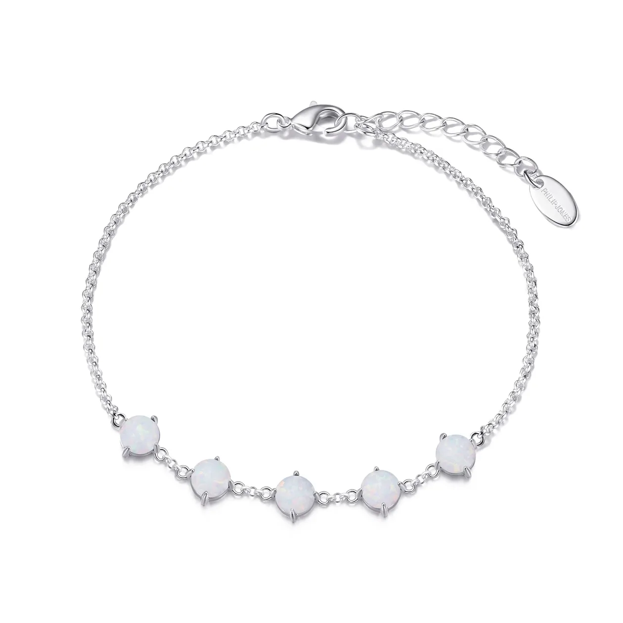 Synthetic White Opal Gemstone Bracelet: the shop's own photo