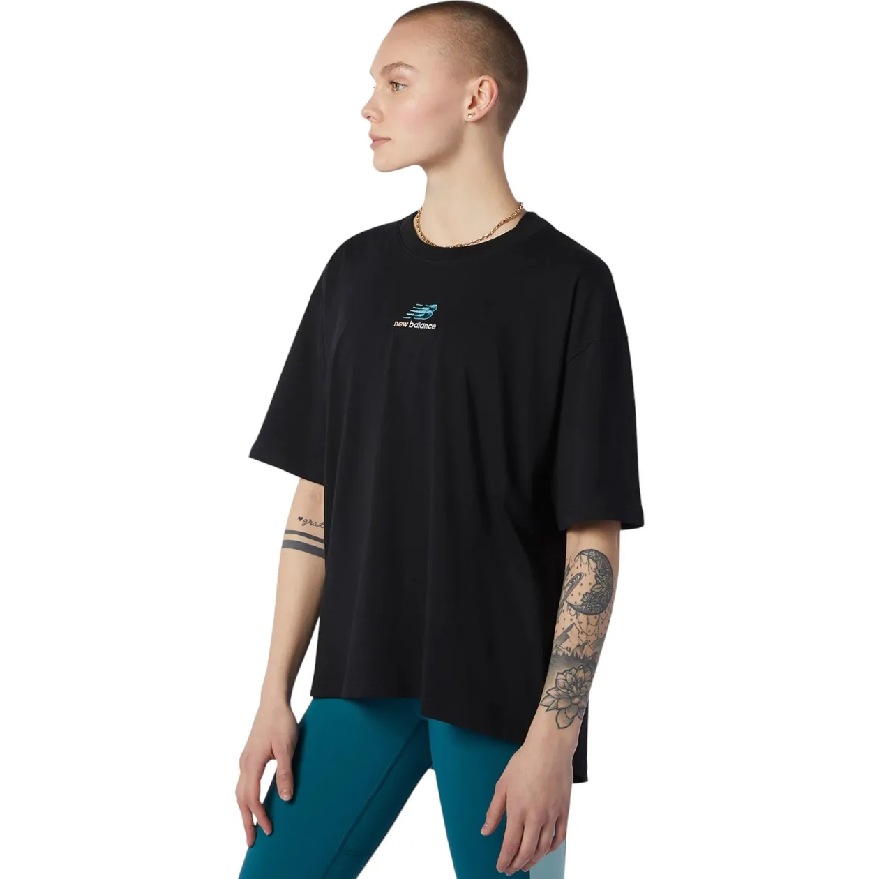 New Balance Womens Athletics Higher Learning Graphic Tee - Black | Size: XS: the shop's own photo