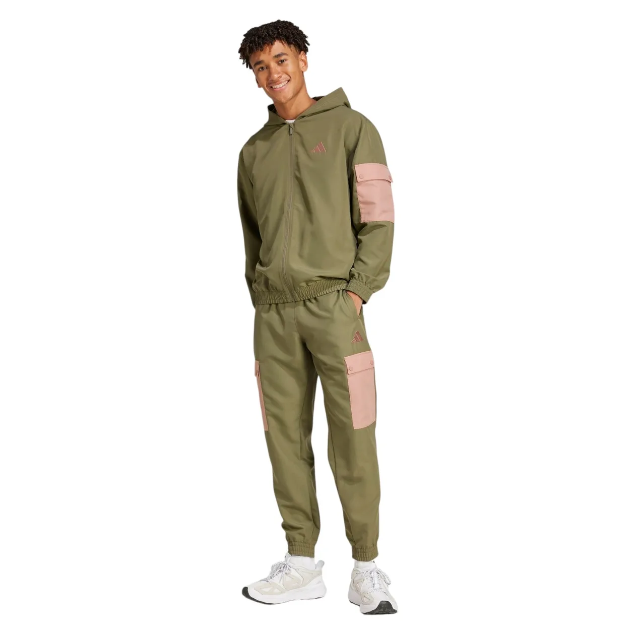 adidas Men's Sportswear Woven Cargo Tracksuit - Olive Strata | Size: S: the shop's own photo