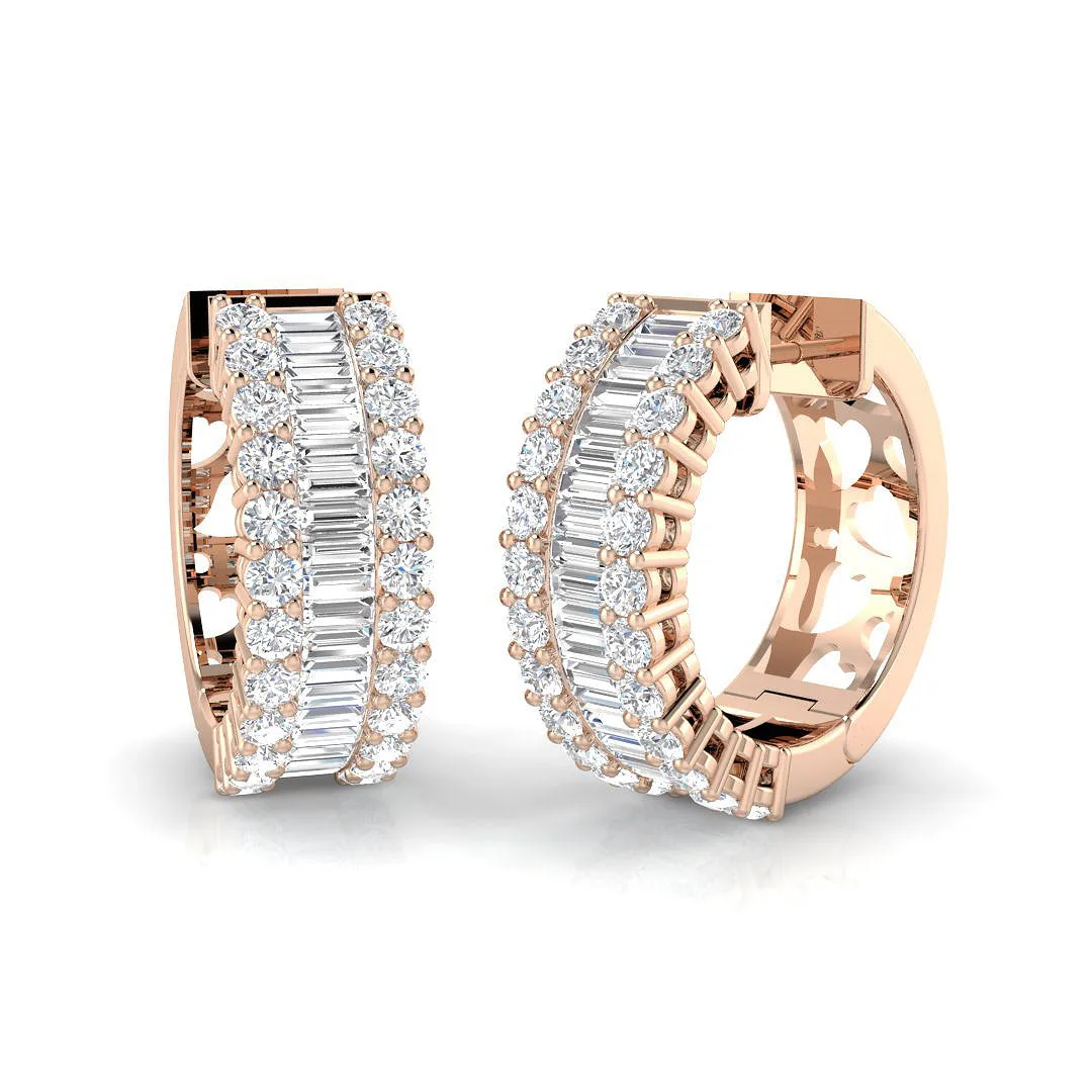 Halo Dream Diamond Earring 2.25 ct Platinum, 9ct, 18ct White, Yellow & Rose Gold | Handcrafted Fine - 2.25 Carat / Natural-F/VS / 9k Rose Gold: the shop's own photo