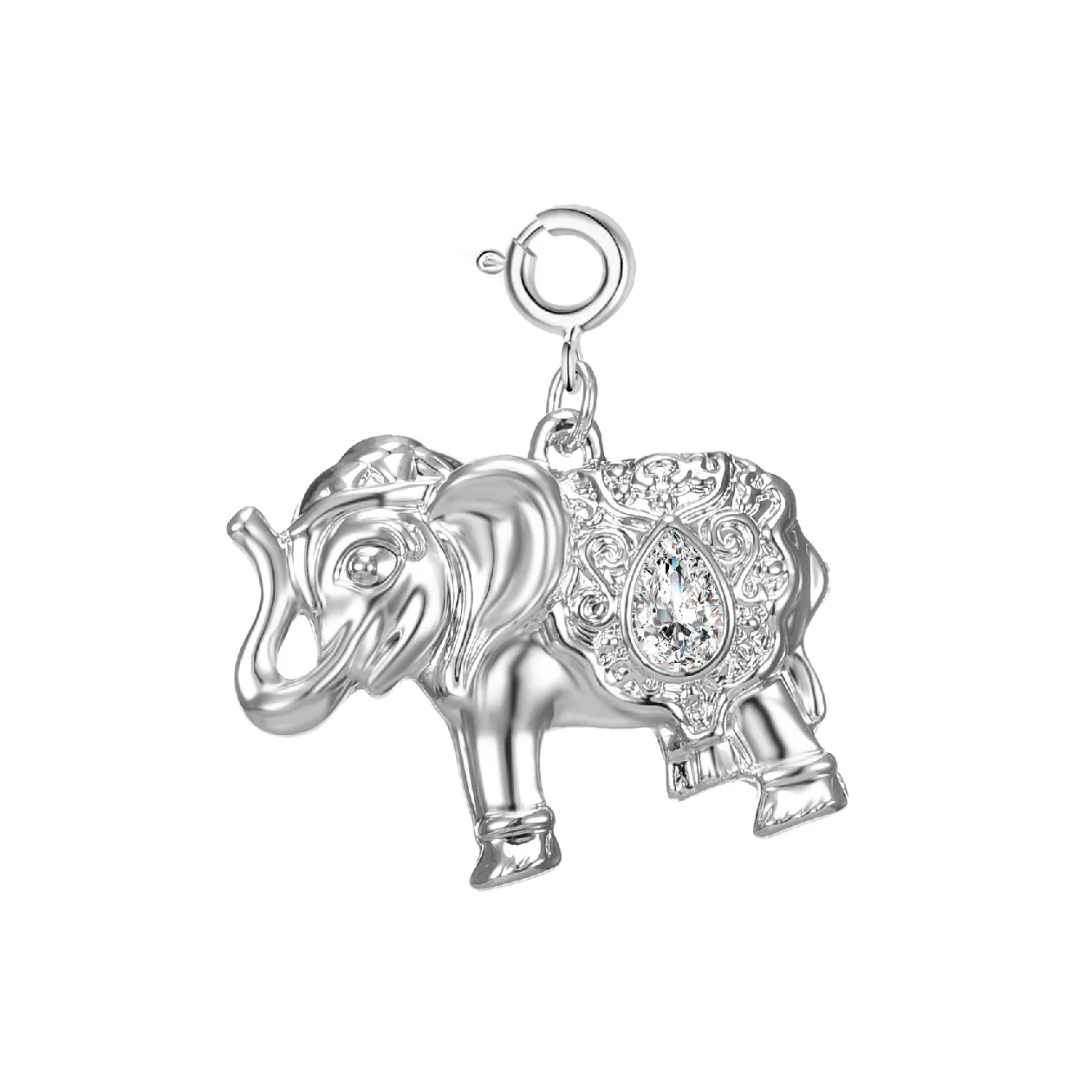 Clip On Charms Created with Zircondia® Crystals - Elephant: the shop's own photo