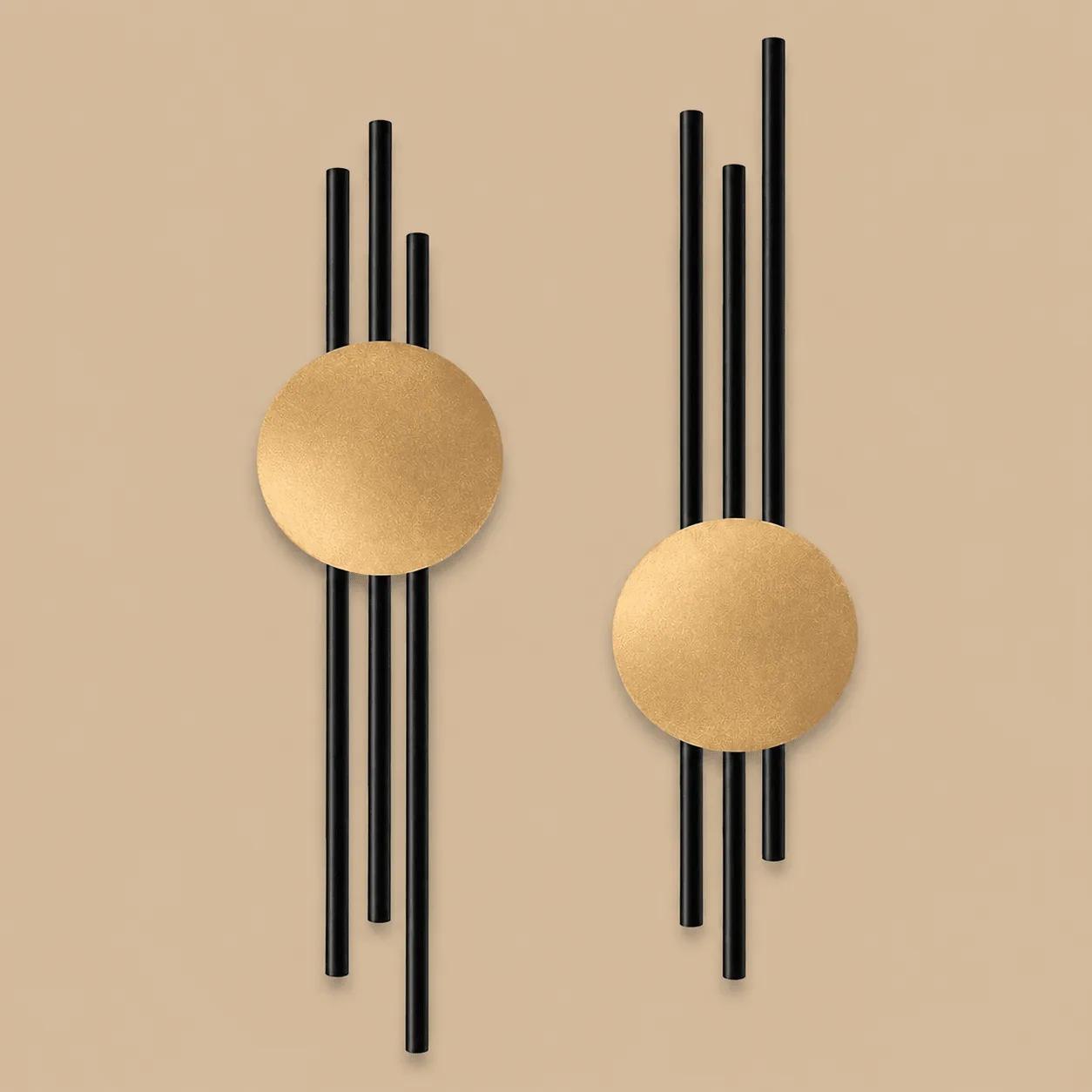 Black & Gold Geometric Metal Art, Set of 2: the shop's own photo