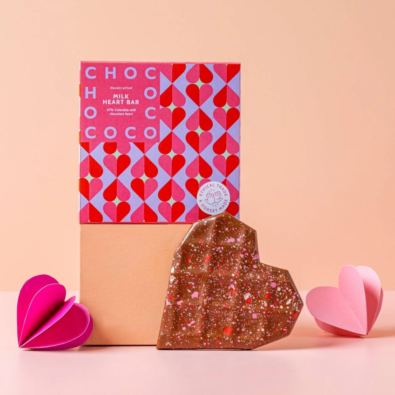 47% Colombia Milk Chocolate Heart: the shop's own photo