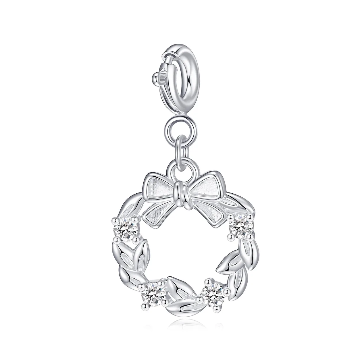 Clip On Christmas Charms Created with Zircondia® Crystals - Wreath: the shop's own photo