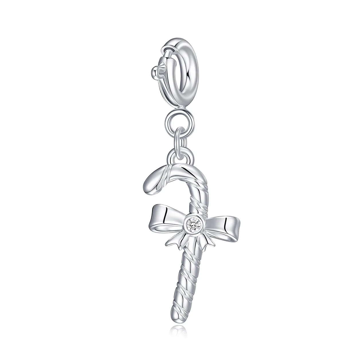 Clip On Christmas Charms Created with Zircondia® Crystals - Candy Cane: the shop's own photo